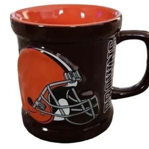 NFL Cleveland Browns Coffee Mug 3D Sculpted Helmet Ceramic EUC